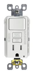 Leviton  GFCI Receptacle  15 amps 5-15R  125 volts White 