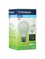 Westinghouse  Omni Directional  LED Bulb  9 watts 800 lumens 3000 K Medium Base (E26)  A19  Soft Whi 