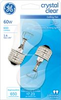 GE  Incandescent Light Bulb  60 watts 650 lumens 2700 K A-Line  A15  Medium Base (E26)  2 pk 