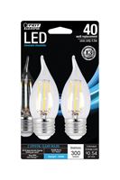 FEIT Electric  Performance  LED Bulb  4.5 watts 300 lumens 5000 K Chandelier  Flame Tip  Daylight  4 
