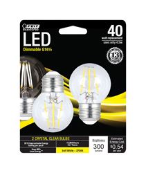 FEIT Electric  LED Bulb  4.5 watts 300 lumens 2700 K Globe  G16-1/2  Soft White  40 watts equivalenc 