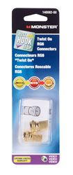 Monster Cable RG6 Twist-On Coaxial Connectors 75 2 pk 
