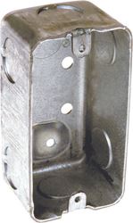 Raco 4 in. H Rectangle 1 Gang Junction Box 3/4 in. Gray Steel 