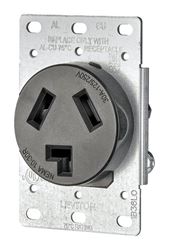 Leviton  Electrical Receptacle  30 amps 10-30R  125/250 volts Black 