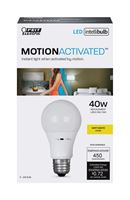 FEIT Electric  Intellibulb  LED Motion Sensing Light Bulb  6 watts 450 lumens 2700 K Appliance  A19 