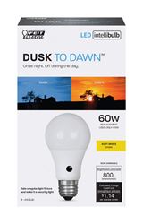 FEIT Electric  Intellibulb  LED Dusk To Dawn Light Bulb  9.5 watts 800 lumens 2700 K A-Line  A19  So 