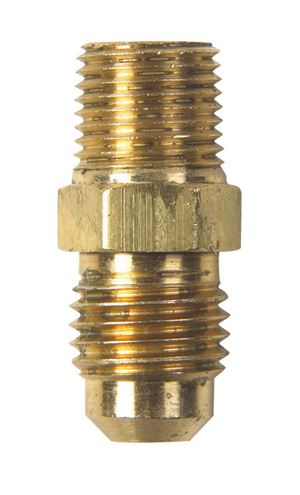 JMF  1/4 in. Dia. x 1/8 in. Dia. Flare To Male  For  Brass, copper, aluminum and steel hydraulic tub