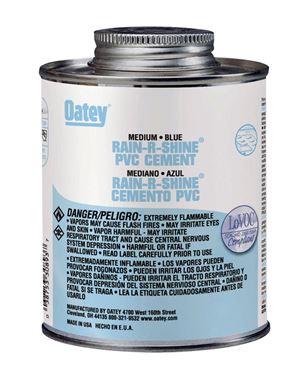 Oatey  Rain-R-Shine  Blue  PVC  Cement  8 oz.