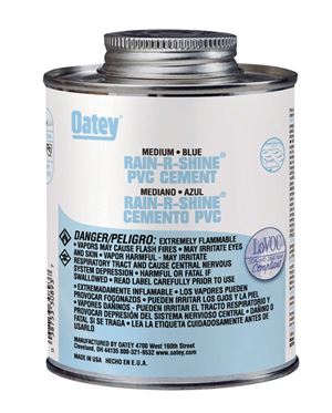Oatey  Rain-R-Shine  Blue  PVC  Cement  16 oz.