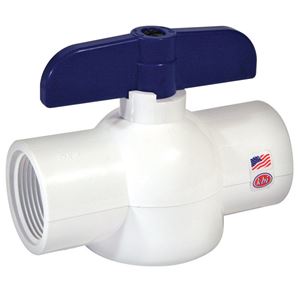 KBI  King Brothers  Ball Valve  1/2 in. FPT   x 1/2 in. Dia. FPT  PVC  Economy
