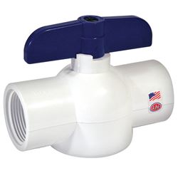 KBI  King Brothers  Ball Valve  3/4 in. FPT   x 3/4 in. Dia. FPT  PVC  Economy 