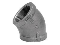 Anvil  1 in. Dia. x 1 in. Dia. FPT To FPT  45 deg. Galvanized  Malleable Iron  Elbow 