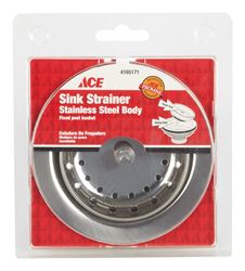 Ace 3-1/2 in. Dia. Basket Strainer Assembly Chrome 