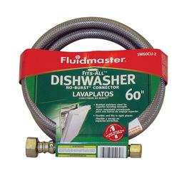 Fluidmaster 3/8 in. Compression x 1/2 in. Dia. FIP Stainless Steel Dishwasher Supply Line 60 