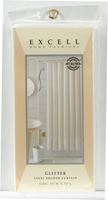 Excell  70 in. H x 72 in. L White  Shower Curtain 