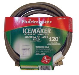 Fluidmaster 1/4 in. Compression x 1/4 in. Dia. Compression Stainless Steel Ice Maker Supply Li 