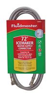 Fluidmaster 1/4 in. Compression x 1/4 in. Dia. Compression Stainless Steel Ice Maker Supply Li 