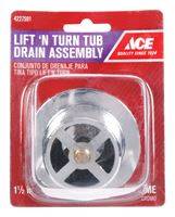 Ace  1-1/2 in. Chrome  Round  Drain Assembly 