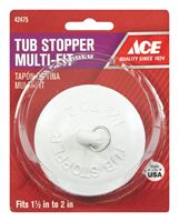 Ace  1-1/2 to 2 in. Dia. Tub Stopper  Rubber 