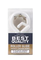 Excell  Roller Glide  Shower Curtain Rings  1-5/8 in. L Plastic  12 pk 