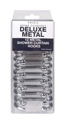 Excell  Deluxe  Shower Curtain Rings  1-5/8 in. L Metal  12 pk 