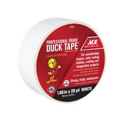 Ace  Duct Tape  1.88 in. W x 20 yd. L White 