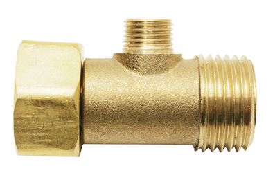 Ace  1/2 in. Dia. x 3/8 in. Dia. FIPT To Male Compression  Brass  Add A Tee Adapter 