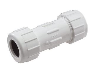 King Brothers Inc.  1/2 in. Dia. x 1/2 in. Dia. PVC  Lead-Free  Compression Coupling 