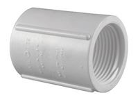 Charlotte Pipe 1/2 in. Dia. x 1/2 in. Dia. FPT To FPT To FPT Schedule 40 PVC Coupling 