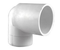 Charlotte Pipe  1 in. Dia. x 1 in. Dia. Schedule 40  MPT To Slip  90 deg. PVC  Street Elbow 