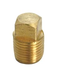 JMF 3/4 in. Dia. MPT Yellow Brass Square Head Plug 