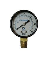 Campbell 2 in. 0 psi 30 psi Pressure Gauge 