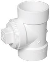 Charlotte Pipe 2 in. Dia. x 2 in. Dia. x 2 in. Dia. Hub To Hub To FPT PVC Cleanout Tee 