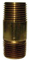 JMF 2-1/2 in. 1/4 MPT To MPT 2-1/2 in. Dia. Brass Pipe Nipple 