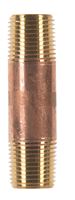 JMF 3 in. 1/2 MPT To MPT 1/2 in. Dia. Brass Pipe Nipple 