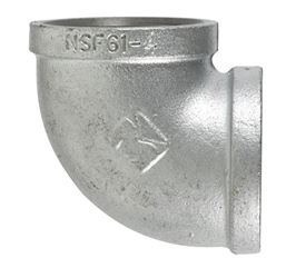B & K 1/4 in. Dia. x 1/4 in. Dia. FPT To FPT 90 deg. Galvanized Malleable Iron Elbow 