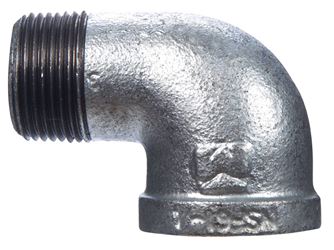 B & K  1 in. Dia. x 1 in. Dia. FPT To MPT  90 deg. Galvanized  Malleable Iron  Street Elbow 
