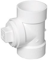 Charlotte Pipe 4 in. Dia. x 4 in. Dia. x 4 in. Dia. Hub To Hub To FPT PVC Cleanout Tee 