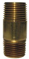 JMF 1/8 MPT To MPT To Nipple 1/8 in. Dia. Red Brass Pipe Nipple 