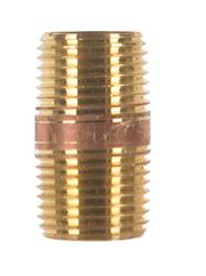 JMF 1-1/2 in. 1/2 MPT To MPT 1/2 in. Dia. Brass Pipe Nipple 