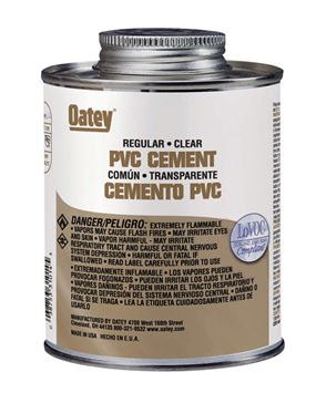 Oatey  Clear  PVC  Cement  8 oz.