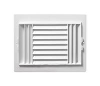 Deflect-O  Jordan  10 in. H x 8 in. W Plastic  White  3-Way Supply Wall/Ceiling Register 