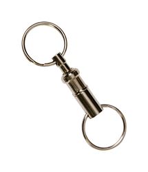 Hy-Ko Products  Metal  7/8 in. Dia. Pull-Apart  Key Ring  Silver 