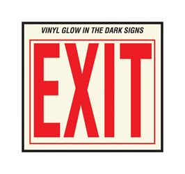 Hy-Ko  English  10 in. H x 12 in. W Vinyl  Sign  Exit 