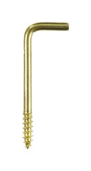 Ace  1/8  1.375 in. L Solid Brass  Brass  Square Bend Screw Hook  1 pk 