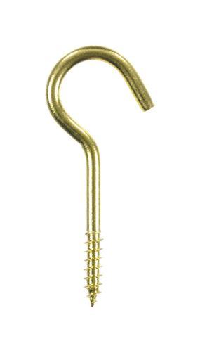 Ace  1.6875 in. L Solid Brass  Brass  Ceiling Hook  1 pk