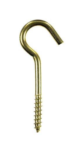 Ace  2.5 in. L Solid Brass  Brass  Ceiling Hook  1 pk