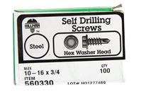 Hillman  Hex Washer  Hex Drive  Self Drilling Screws  Steel  10-16   x 3/4 in. L 100 per box 