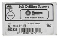 Hillman  Hex Washer  Hex Drive  Self Drilling Screws  Steel  10-16   x 1-1/2 in. L 100 per box 