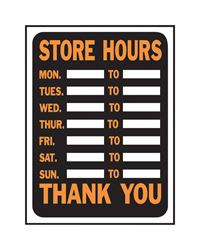 Hy-Ko  English  12 in. H x 9 in. W Plastic  Sign  Store Hours 